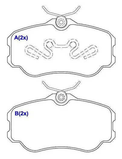 PASTILHA FREIO DIANTEIRA SANTANA 1.8 2.0 1994/ SISTEMA VARGA
