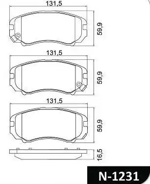 PASTILHA FREIO DIANTEIRA HYUNDAI TUCSON 2.0 2004/