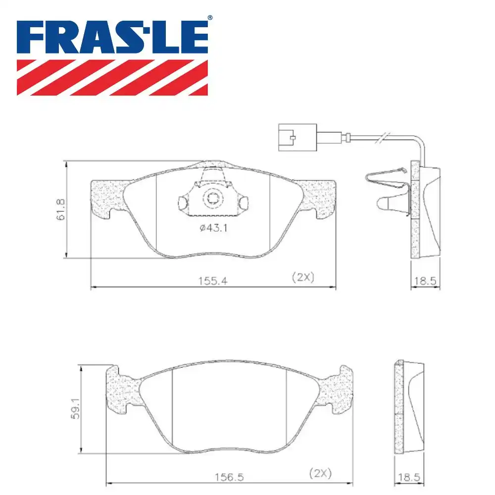 PASTILHA FREIO DIANTEIRA PALIO WEEKEND 1.8 8V 2004 A 2010