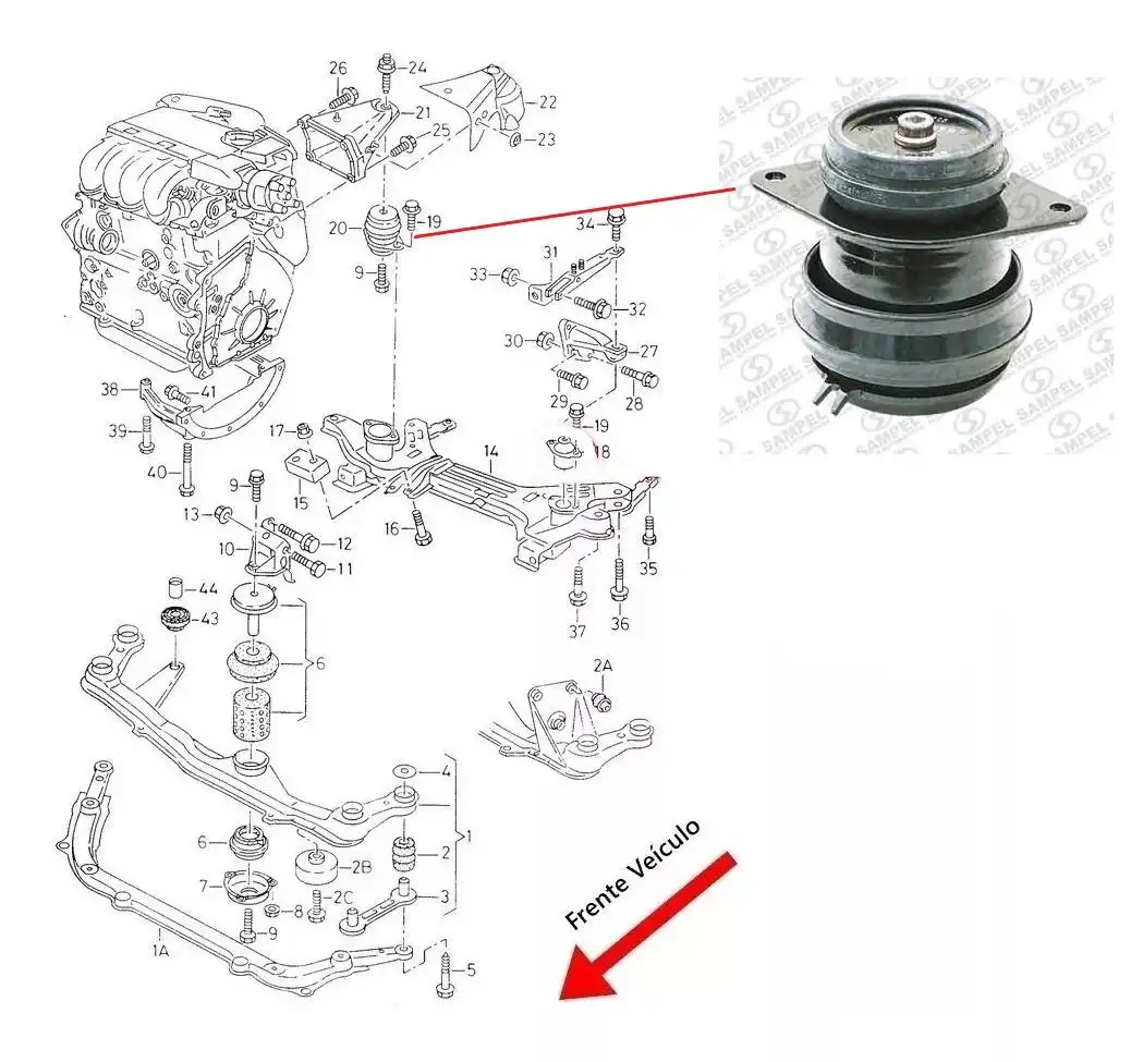 CALCO MOTOR GOLF GL GLX 95/96 POLO CLASSIC 97/00 TRAS DIR