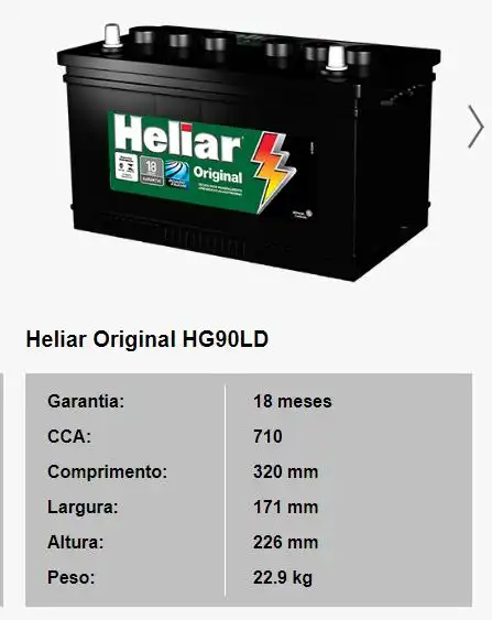 BATERIA UNIVERSAL 90 AMP. POSITIVO DIR ( CAIXA MODELO ORIGIN