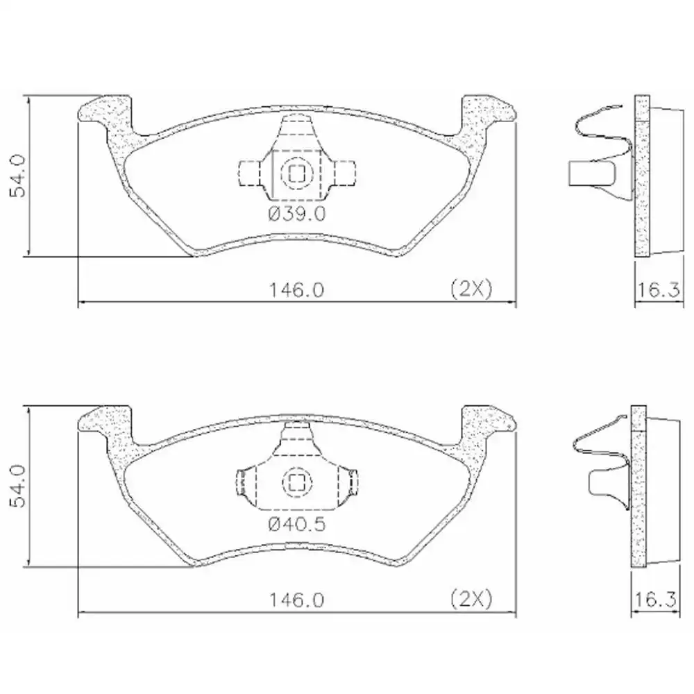 PASTILHA FREIO DIANTEIRA GOL GV 1.0 1.6 2012/