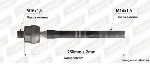 BARRA AXIAL FIAT TEMPRA /94 DIR. HIDRAULICA