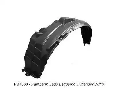 PROTETOR PARALAMA DIANT OUTLANDER 2007 A 2013 ESQ