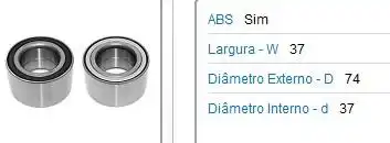 ROLAM RODA DIANT FIAT STRADA 1.3 1.4 2020 EM DIANTE COM ABS