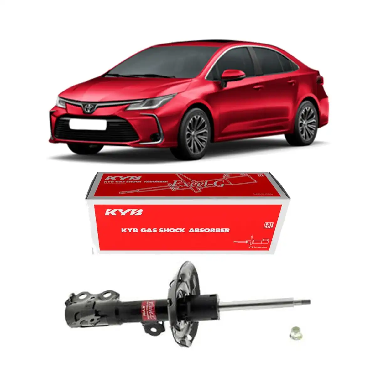 AMORTECEDOR DIANTEIRO TOYOTA COROLLA 2020 A 2022 DIREITO