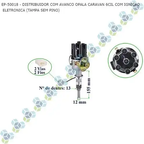 DISTRIBUIDOR COMPLETO OPALA/CARAVAN 6CC (KIT C/ CHICOTE,MODU