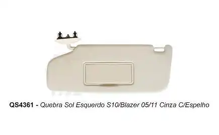 QUEBRA SOL S-10 2005 A 2011 ESQ CINZA C/ESPELHO