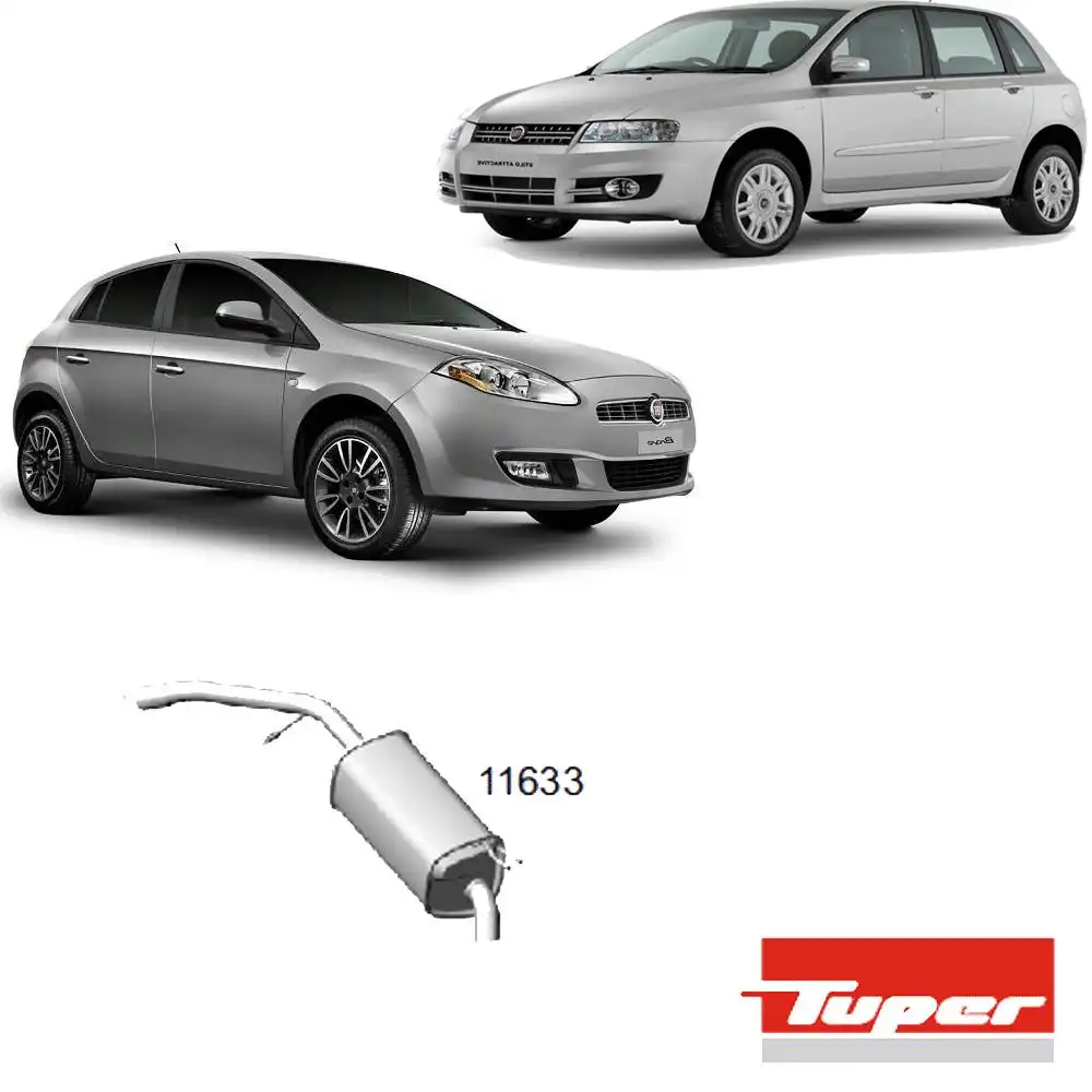 SILENCIOSO TRASEIRO FIAT STILO 1.8 8V 16V 2003 A 2011