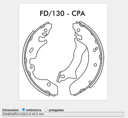 SAPATAS FREIO COURIER 97/