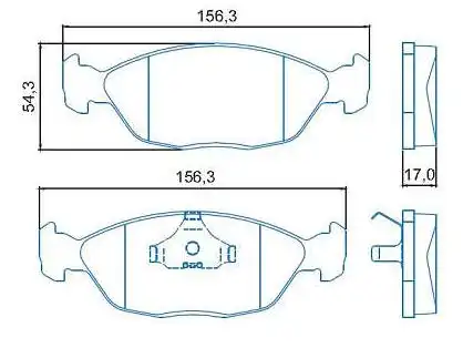 PASTILHA FREIO DIANTEIRA SANTANA 1.8 2.0 1994/ SISTEMA TEVES