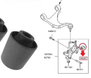 BUCHA MANGA EIXO TRAS HYUNDAI TUCSON 09/ KIA SPORTAGE 10