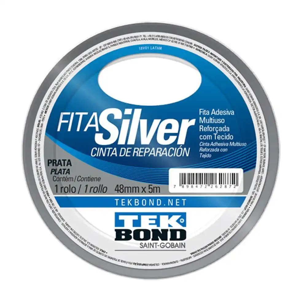 FITA SILVER TAPE PRATA 48MMX5M