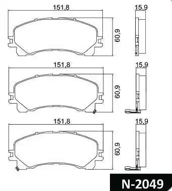 PASTILHA FREIO DIANTEIRA S-10 2.5 2.8 2017 A 2021