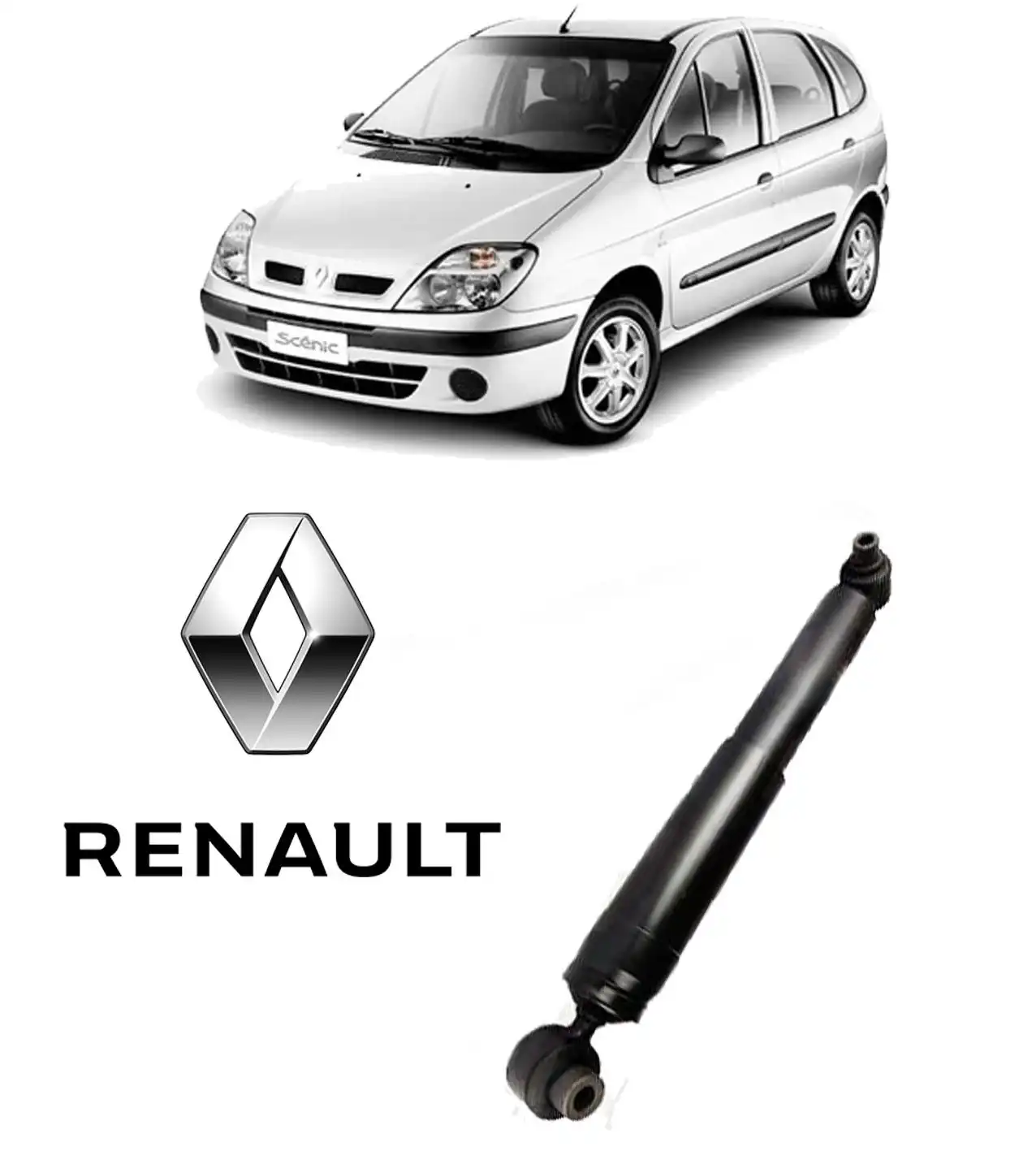 AMORTECEDOR TRASEIRO RENAULT SCENIC 1999 A 2011