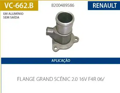 TUBO CONEXAO DAGUA RENAULT GRAND SCENIC 2.0 16V 2006/