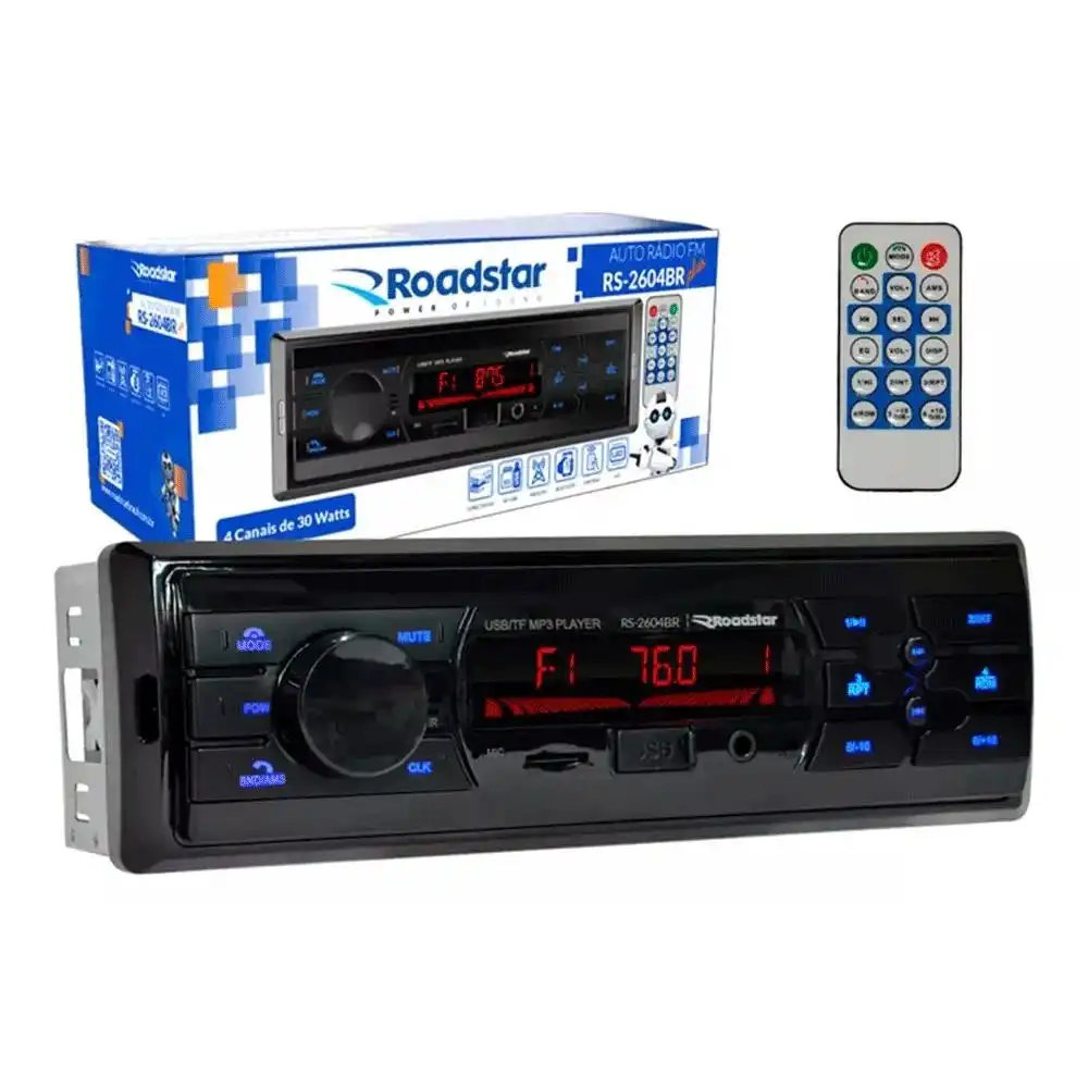 APARELHO SOM/RADIO ROADSTAR USB,MICRO SD,AUX E BLUETOOTH