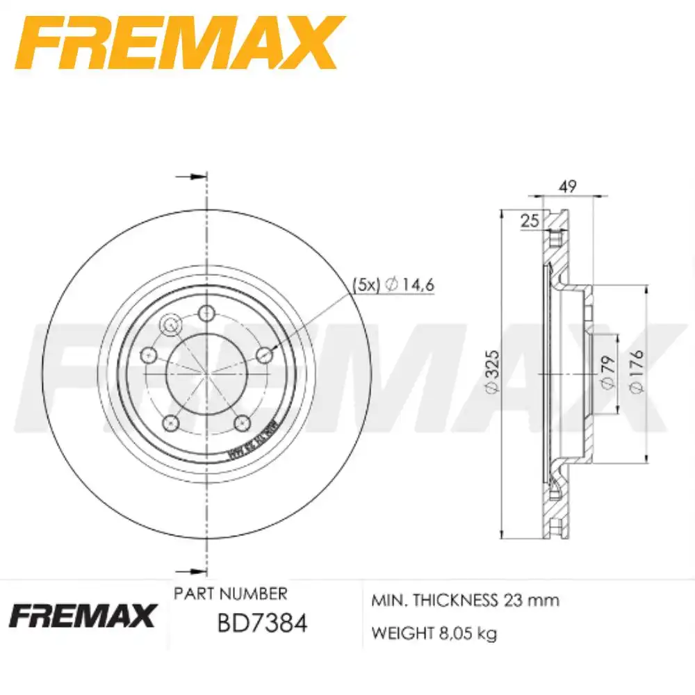 DISCO FREIO TRASEIRO DISCOVERY 3.0 24V 2017 A 2020 VENTILADO