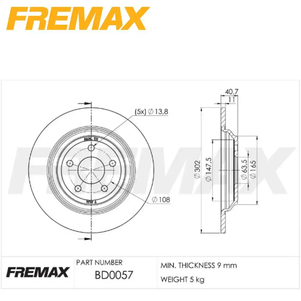 DISCO FREIO TRASEIRO BRONCO 2.0 16V 2020 ACIMA SOLIDO