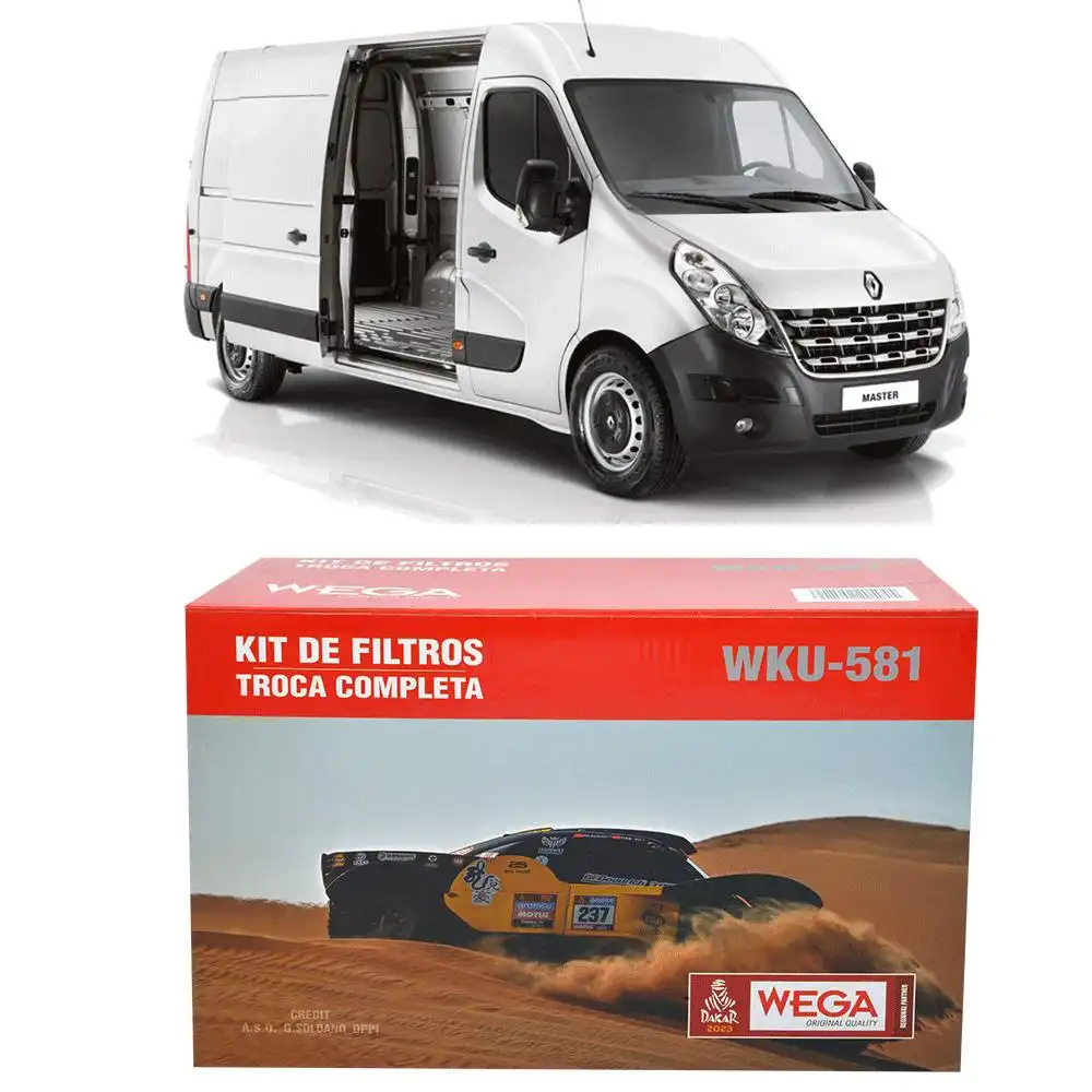 KIT FILTROS RENAULT MASTER 2.3 16V TURBO DIESEL 2013 A 2022