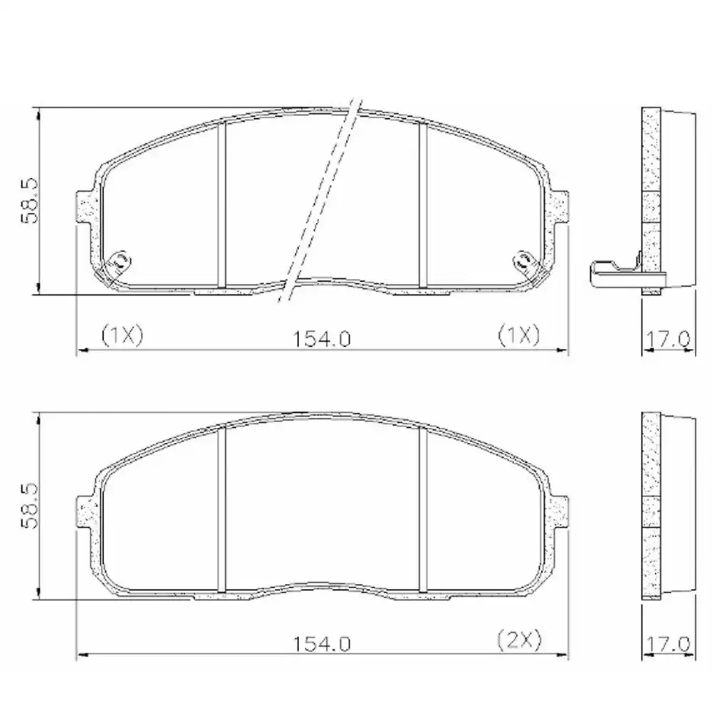 PASTILHA FREIO DIANTEIRA HYUNDAI HR 2.5 2005/