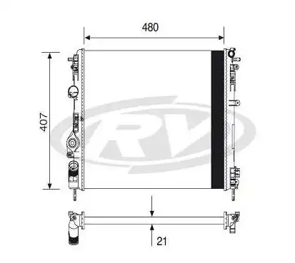 RADIADOR RENAULT CLIO 1.0 1.6 99/ LOGAN SANDERO 1.0 1.6 07/