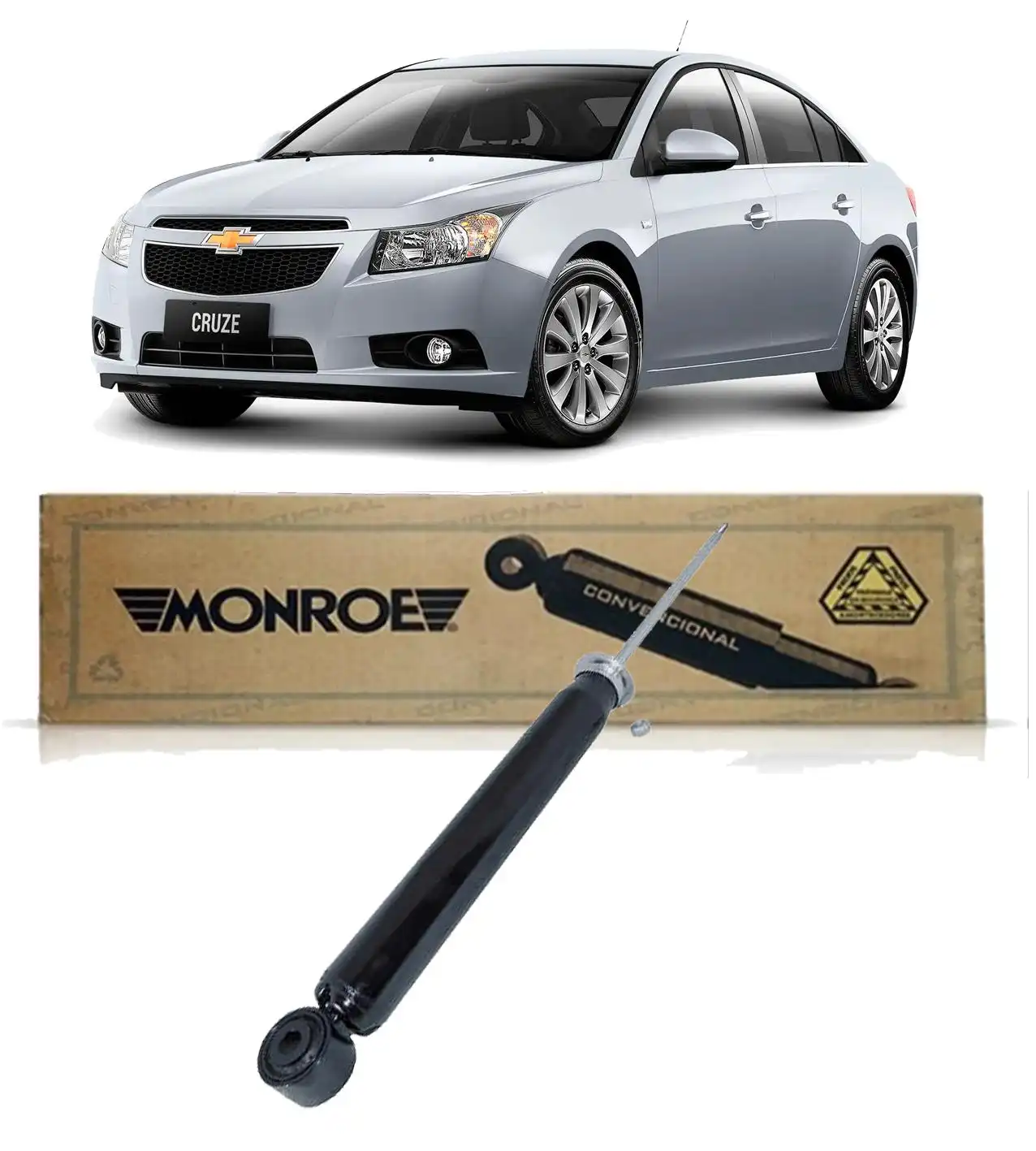 AMORTECEDOR TRASEIRO CRUZE 2011 A 2016 HATCH / SEDAN