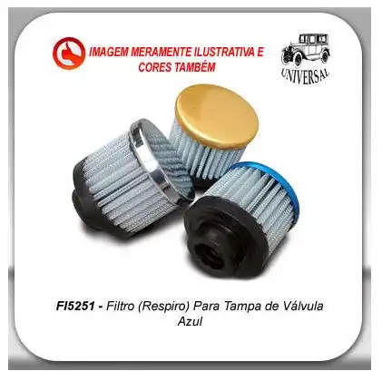 FILTRO AR ESPORTIVO CONICO AZUL