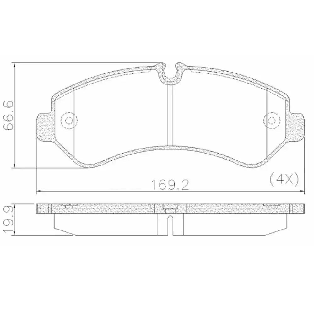 PASTILHA FREIO DIANTEIRA SPRINTER 516 2.2 2019 EM DIANTE