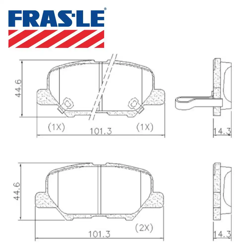 PASTILHA FREIO TRASEIRA MITSUBISHI ASX 2010 ACIMA