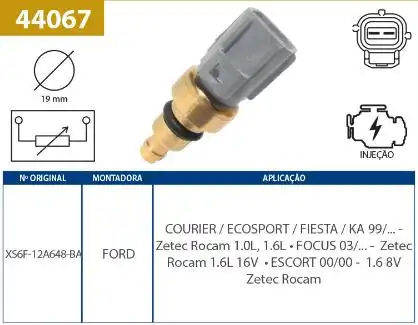 INTERRUPTOR TEMPERATURA FIESTA 1.6 8V 2004 A 2013 ZETEC ROCA