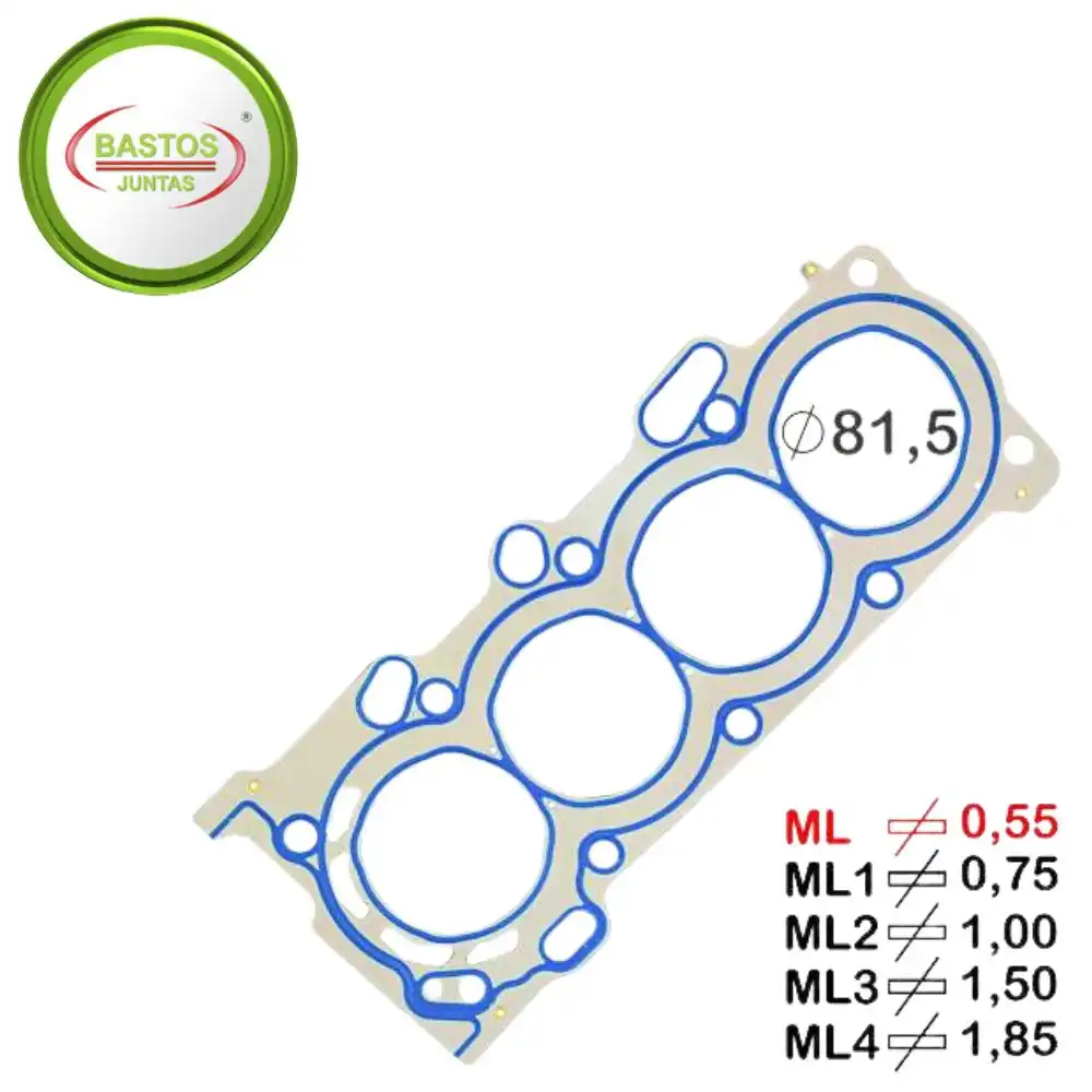 JUNTA CABECOTE TOYOTA COROLLA 1.6 1.8 16V 2003 A 2010 METAL
