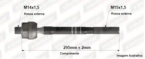 BARRA AXIAL TOYOTA HILUX SW4 05/15 PICKUP 05/15 295MM