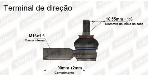 PONTEIRA DIRECAO AMAROK 2010 A 2022 DIR