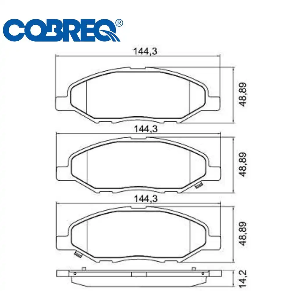 PASTILHA FREIO DIANTEIRA NISSAN LIVINA 2009/ SEM ALARME