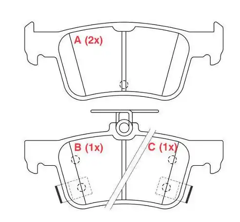 PASTILHA FREIO TRASEIRA HONDA CIVIC 2.0 16V 2017/