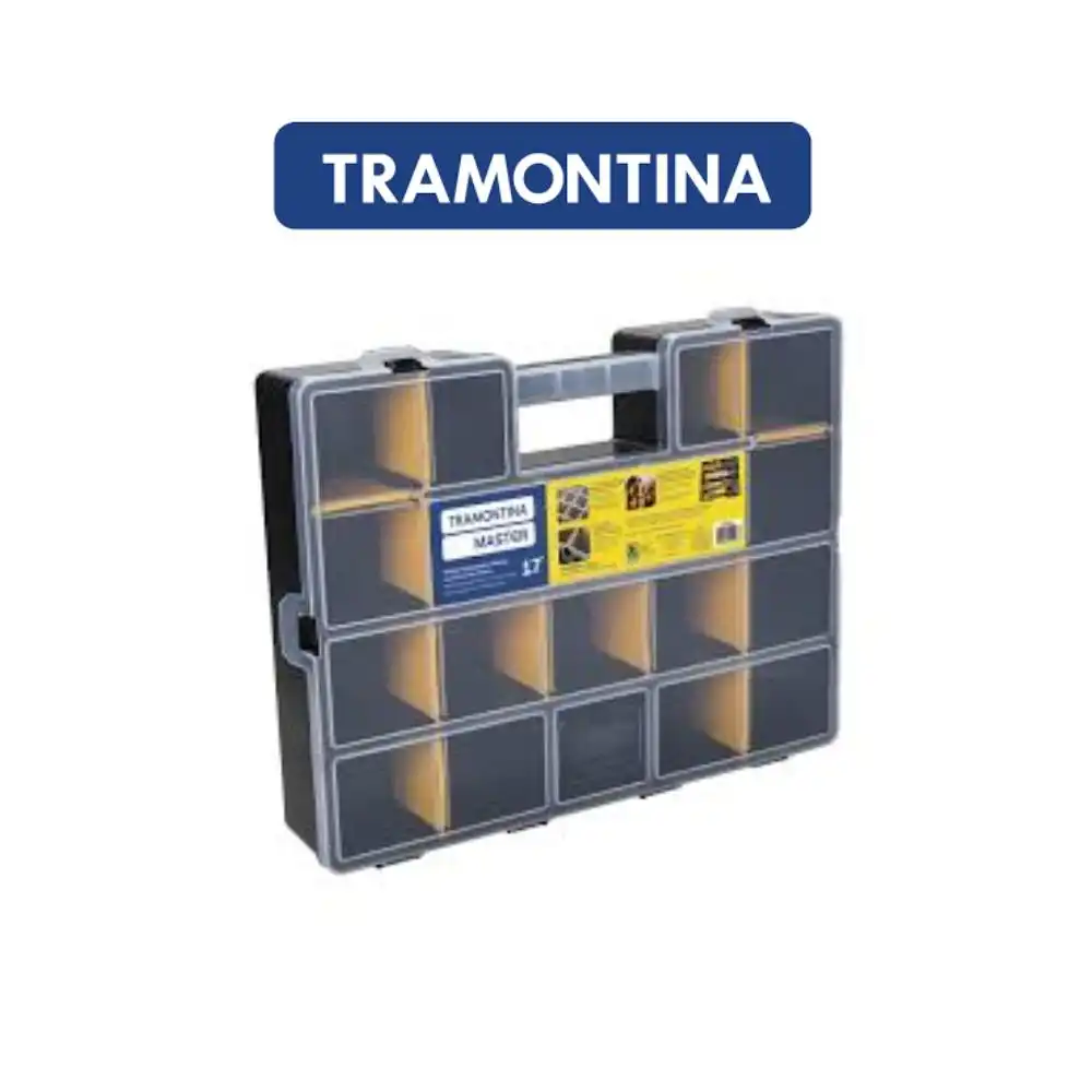 MALETA PLASTICA ORGANIZADORA 17 POL COM DIVISORIAS MOVEIS