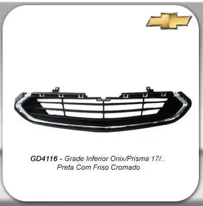 GRADE PARACHOQUE (RADIADOR) DIANT ONIX PRISMA 17/ INF C/FRIS