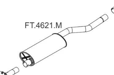 SILENCIOSO INTERMEDIARIO TORO 1.8 FLEX 2015 EM DIANTE