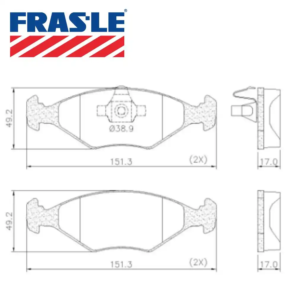 PASTILHA FREIO DIANTEIRA FIAT UNO 1.0 FIRE 2009/ SISTEMA TEV