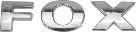 EMBLEMA FOX CROMADO