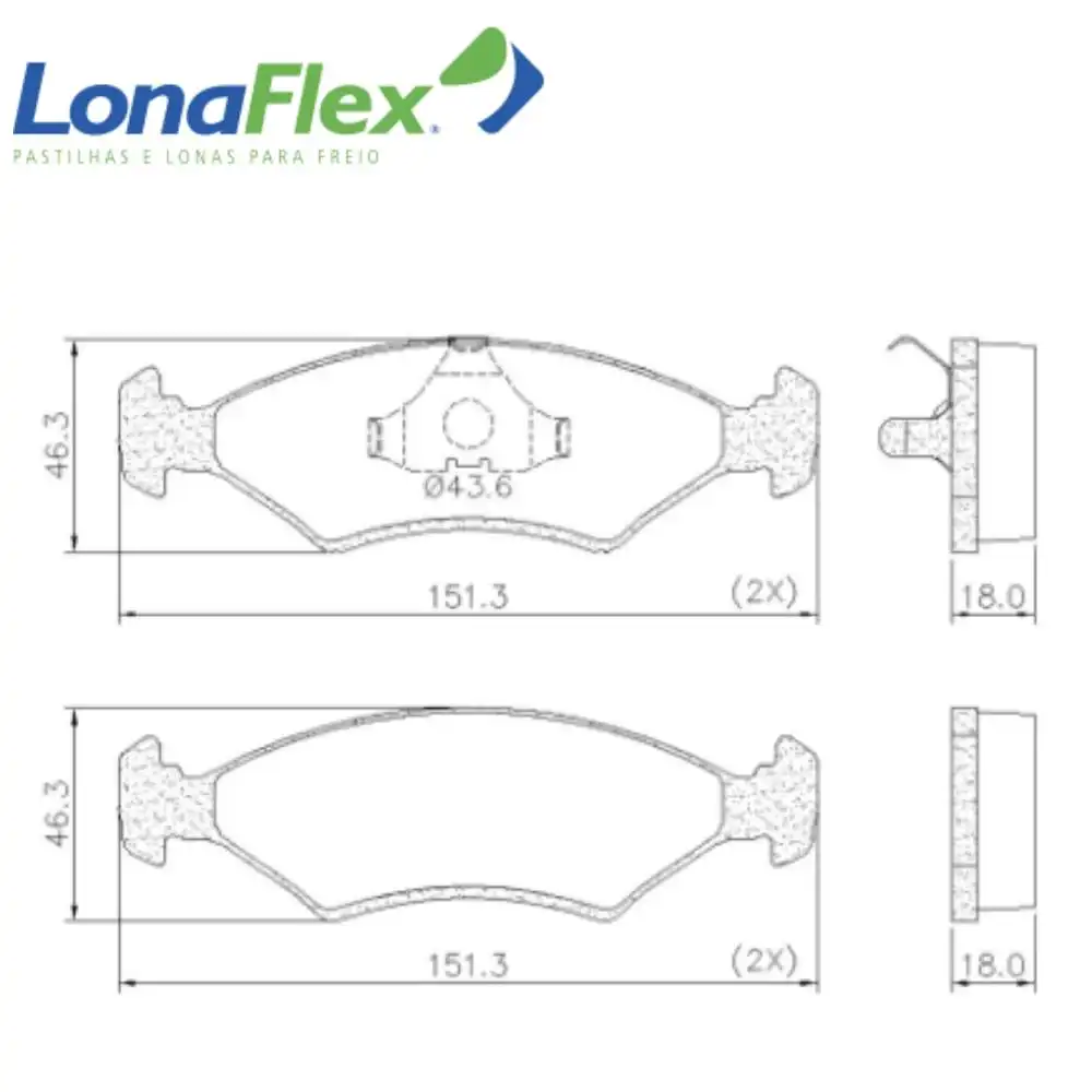 PASTILHA FREIO DIANTEIRA ESCORT II SISTEMA TEVES