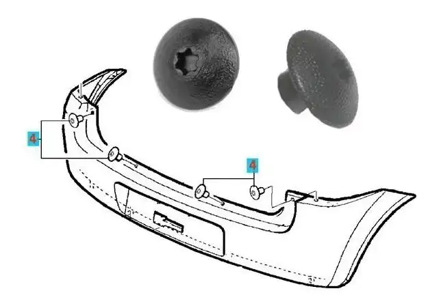 GRAMPO FIXACAO PARACHOQUE VECTRA 97/(CAPA PAR