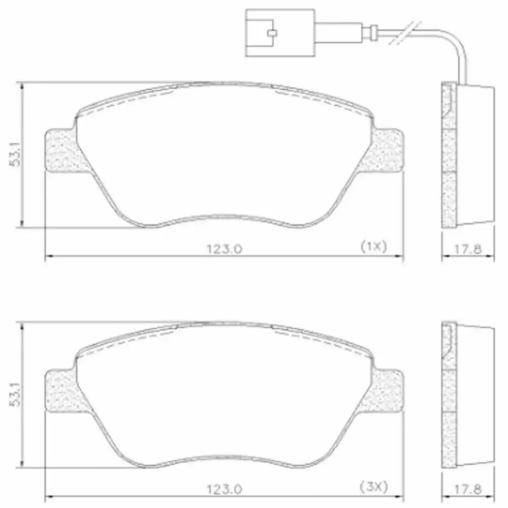 PASTILHA FREIO DIANTEIRA FIAT STILO 1.8 8V 2003/ SISTEMA BOS
