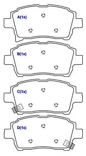PASTILHA FREIO DIANTEIRA LIFAN 620 TALENT 1.6 16V 2010/