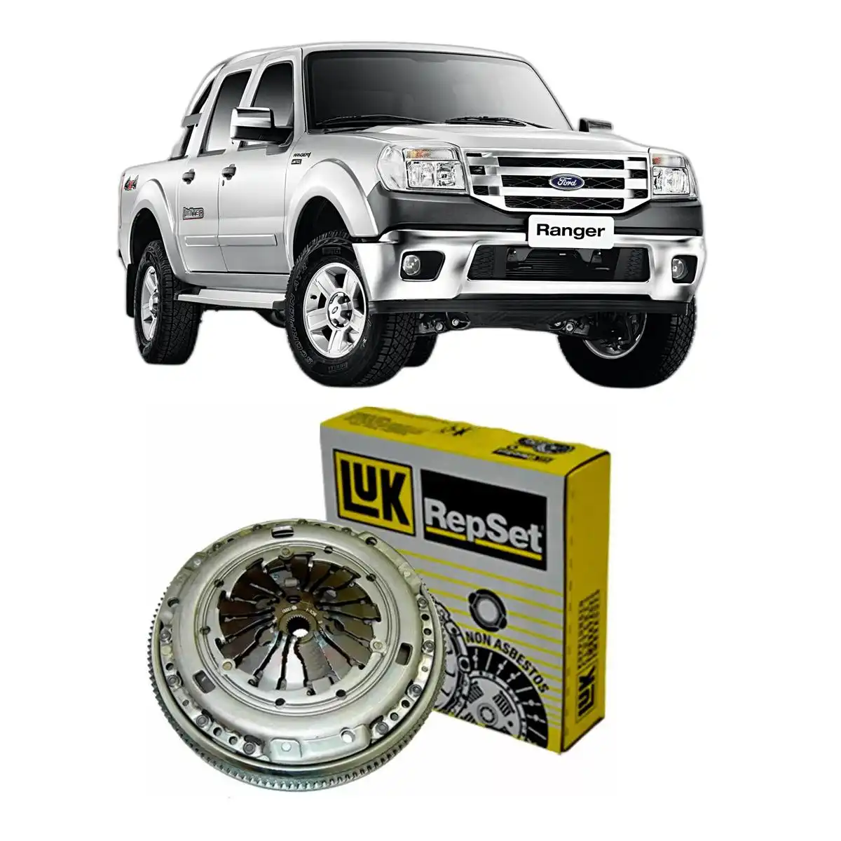 KIT EMBREAGEM RANGER 2.8 3.0 DIESEL 2001 A 2012 SEM ATUADOR