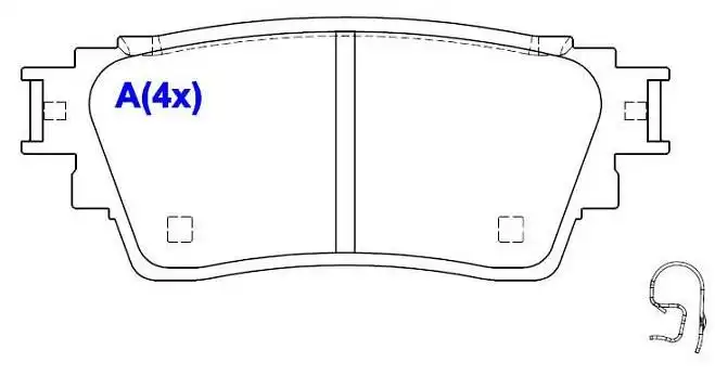 PASTILHA FREIO TRASEIRA MITSUBISHI OUTLANDER 2.0 2.2 3.0 201
