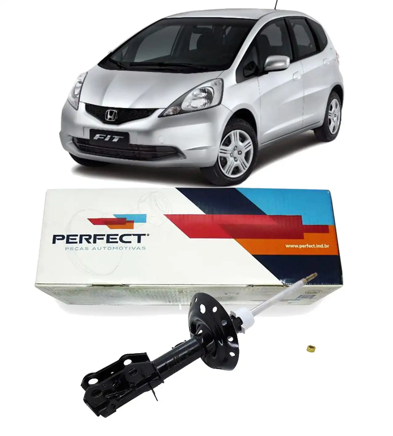 AMORTECEDOR DIANTEIRO HONDA FIT 2009 A 2013 ESQUERDO