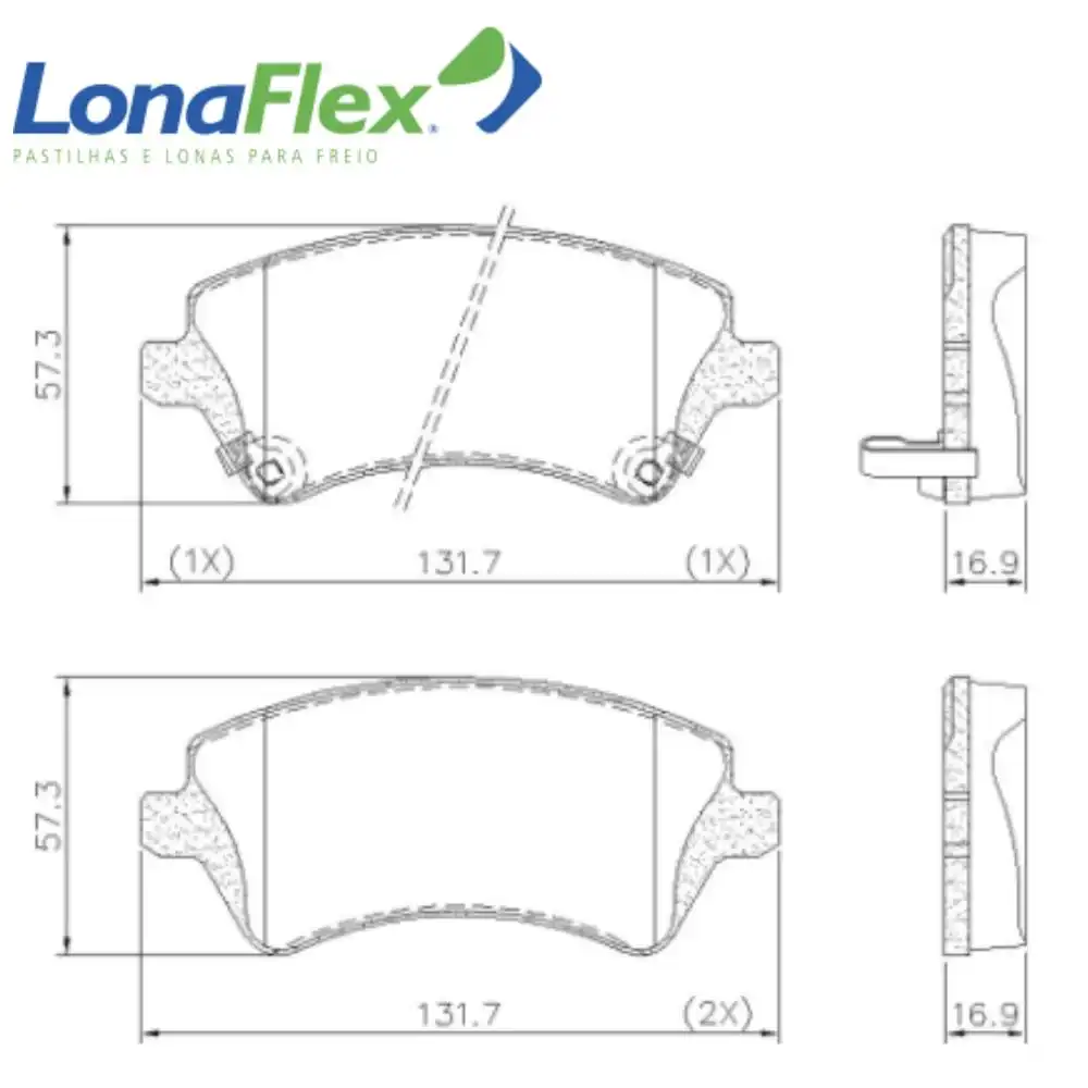 PASTILHA FREIO DIANTEIRA TOYOTA COROLLA 1.6 16V 2002 A 2008