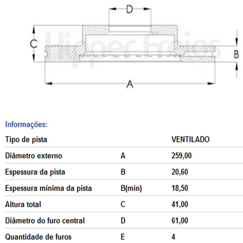 DISCO FREIO DIANTEIRO RENAULT CLIO 1.6 1997 A 2016 VENTILADO